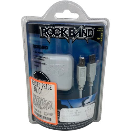 Primary image for RockBand USB Hub Licensed Product USB 2.0 4 USB Ports 2008 PS2 PS3 XBOX 360 Wii