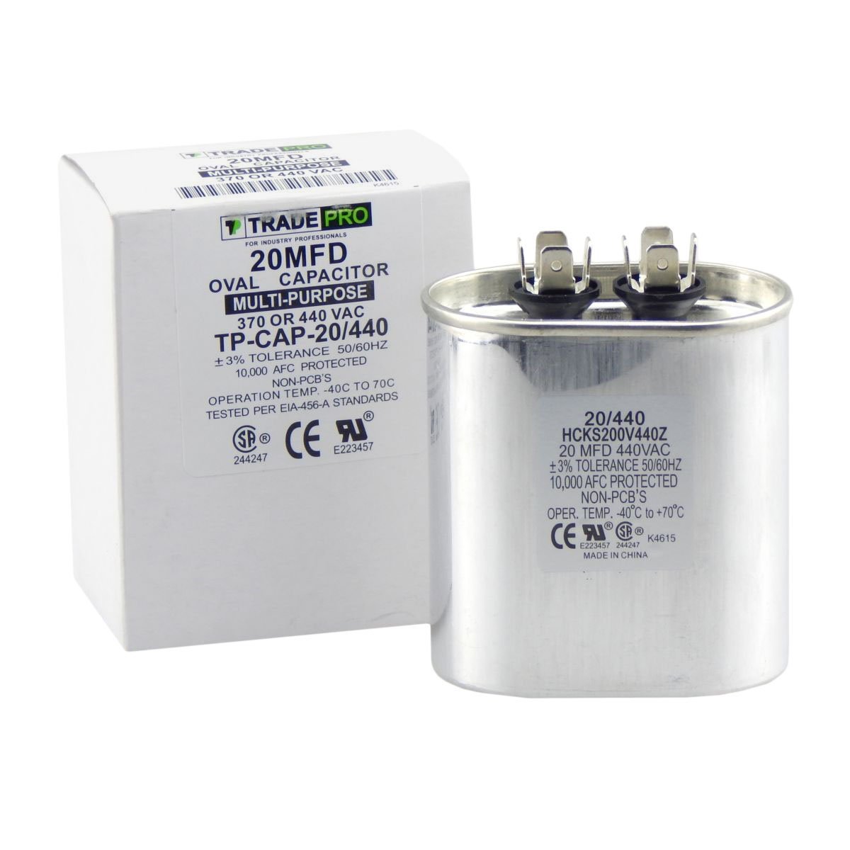 TradePro 20 MFD 370/440 Volt Oval Run Capacitor - $21.51