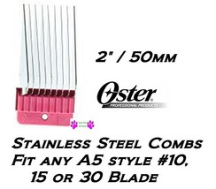 Oster Stainless Steel Guide 2&quot; Comb*Fit A5 GOLDEN,TURBO,VOLT,PRO3000i,A6,76,97 - £25.91 GBP