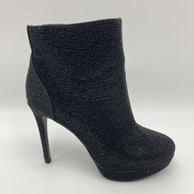 THALIA SODI Womens Black Rhinestone Padded Chiara Round Toe Stiletto Boo... - $20.00