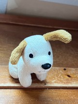 Small Mini Aurora Baby Cream &amp; Tan Puppy Dog w Raised Ear Stuffed Animal  – 3.25 - £7.46 GBP