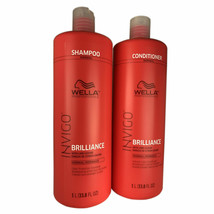 Wella Invigo Brilliance Shampoo and Conditioner Duo 33.8 oz Each Fine to... - $49.49