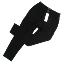 NWT Eileen Fisher Slouchy Ankle in Black Silk Georgette Pull-on Crop Pants S - £72.76 GBP