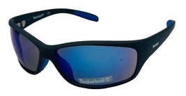 Timberland Mens Rectangle Matte Black Plastic Sunglass, Blue Mirror  TB7... - $22.49