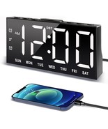 Digital Alarm Clock with Large Display Big Bold Numbers, 0-100% Dimmer, ... - £13.95 GBP