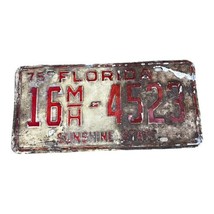 Vintage 1975 Florida Sunshine State Collectible License Plate Motorhome Distress - £18.55 GBP