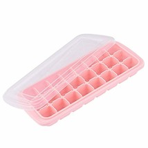 Ice Cube Tray With Lid Flexible Silicone Water 18 Cubes Glaçon tray x Set of 2 - £25.16 GBP