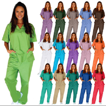 Medical Nursing Scrub Set Natural Uniforms Men Women Unisex Top Pants BP101 - £15.00 GBP