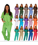 Medical Nursing Scrub Set NATURAL UNIFORMS Men Women Unisex Top Pants BP101  - $18.71
