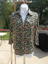 Nwot Inc Beige&amp;Teal Animal Print Top M - $19.99