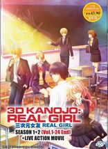DVD Anime 3D Kanojo: Real Girl Season 1+2 (1-24 End) (English)+Live Action Movie - £23.20 GBP