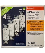 Leviton 15 Amp 125-Volt Duplex Self-Test Slim GFCI Outlet, White (4-Pack) - €47,69 EUR