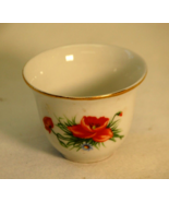 Miniature Porcelain Footed Cup Gold Trim Floral Designs - £10.11 GBP