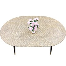 Round Vinyl Fitted With Flannel Backing Elastic Edge Plastic Table Cover Waterpr - £23.09 GBP