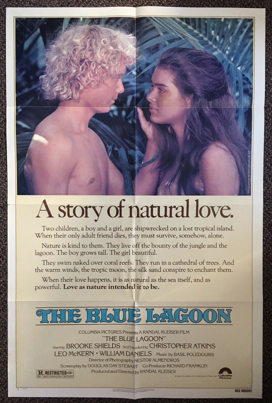 THE BLUE LAGOON (1980) Brooke Shields &amp; Christopher Atkins Are Shipwreck... - $75.00