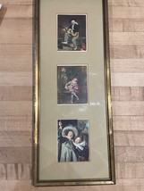 3 Vintage Postcards in a Gilt Frame - £54.11 GBP