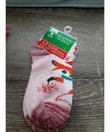 Christmas House Girls Christmas Fox Socks. Fits shoe size 1-7. New Low cut - $8.86