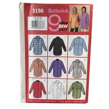 Butterick Sewing Pattern 3198 Blouse Shirt Top Misses Size 14-18 - £7.04 GBP