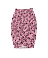 Woman&#39;s Pink Asanoha Anime Japanese Pattern Tulip Hem Pencil Skirt (Size... - $40.75 CAD