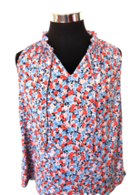 Melloday Blouse Women&#39;s Size X-Large Multicolor Floral Sleeveless Pullover - £9.29 GBP