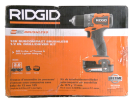 OPEN BOX - RIDGID R87012 18V Brushless Cordless 1/2 in. Drill/Driver Kit - £67.55 GBP