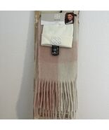 ✨New Daisy Fuentes 2 Pc Set Satin Beanie Protective Hair &amp; Scarf Pink Cr... - €21,49 EUR