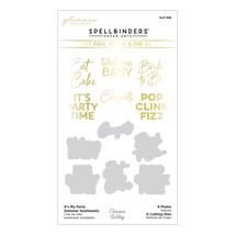 Spellbinders Glimmer Hot Foil Plate &amp; Die Set-It&#39;s My Party GLP398 - £20.02 GBP