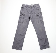 Vtg Carhartt Mens 36x32 Faded Spell Out Relaxed Fit Wide Leg Cargo Pants... - $59.35
