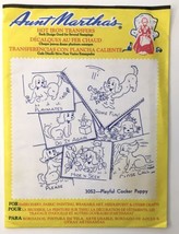 Aunt Martha&#39;s Hot Iron Transfers - 3052 Playful Cocker Puppy NOS Uncut - $6.00