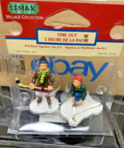 Lemax Christmas Village Ice Hockey Skate Skating Figurines Time Out Boy ... - $15.72