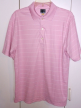 GREG NORMAN PLAY DRY PINK STRETCH KNIT POLO SHIRT-M-WORN ONCE-NICE - £11.15 GBP