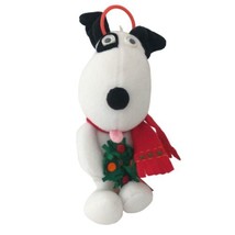 Vtg 90s Christmas Dog Pull String Plush RUSS BERRIE Toy Light Up Musical... - $24.73