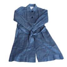 Club Monaco Blue Denim Long Heavier Weight Belted Long Sleeve Dress Size S - £59.99 GBP