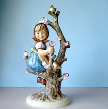 Goebel Hummel Apple Tree Girl 10.25&quot;H 141/V TMK7 Figurine w/Bluebird - £323.09 GBP