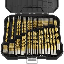 230Pcs Titanium Drill Bit Set, 135 Degree Tip HSS Drill Bit Kits, Sizes from - £23.52 GBP