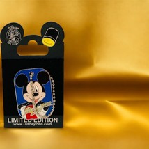 Disney Pin Trading WDW Mickey Mouse Spotlight Dog Tag Keychain Limited E... - £12.80 GBP