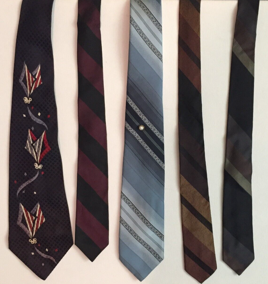 Primary image for Vintage Wembley neckties lot of 5, 4 are 55 inches one is 54 inches