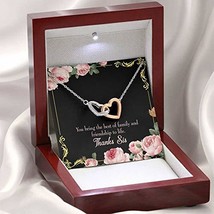 to My Sister Inseparable Love Pendant 18k Rose Gold Finish 16&quot; Sister Gift w Mah - £50.64 GBP