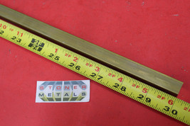 1 Pc of 1/2&quot; x 1/2&quot; C360 BRASS SQUARE BAR 30&quot; long Solid .50&quot; Flat Mill Stock H0 - £85.53 GBP