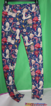 Lularoe Bunny Rabbit Pattern Blue Pants Women&#39;s One Size - £19.41 GBP