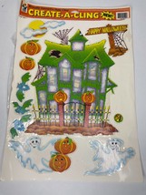 Vintage Halloween Create A Cling Haunted House Color Clings - £7.89 GBP