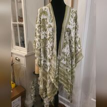 VINCE CAMUTO Green Tropical Kimono Open Cardigan Cover Up One Size - $31.68