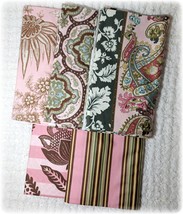 Vintage Amy Butler Charm Fabric Pink 5 yards 1 yard Pieces 5 prints OOP 2005 New - £42.64 GBP
