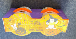 Winnie Pooh Tigger Eeyore HALLOWEEN Stoneware 4 Ramekins New Trick or Tr... - $27.99