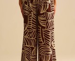 Q2 Palm Print Drawstring Wide-Leg Pant Size L - $68.31