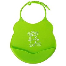 2 Pcs Green Cow Mother Essential Silica Waterproof Pocket Baby Bibs