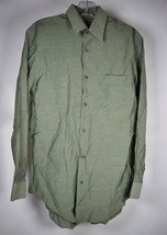 Jhane Barnes Mens Shirt Button Down LS Green S - £22.30 GBP