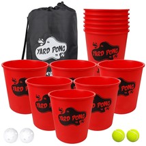 Yard Pong, Outdoor Giant Yard Games Pong Game Set With Durable Buckets A... - £54.47 GBP