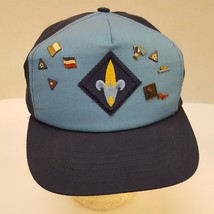 Vtg Webelos Boy Scout Uniform Hat Naturalist Bobcat Computer BSA Retired Pins - £14.90 GBP