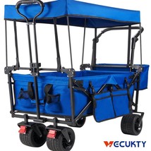 Garden Wagon Cart Foldable Wagon Utility Carts Garden Camping Grocery NEW - £106.74 GBP